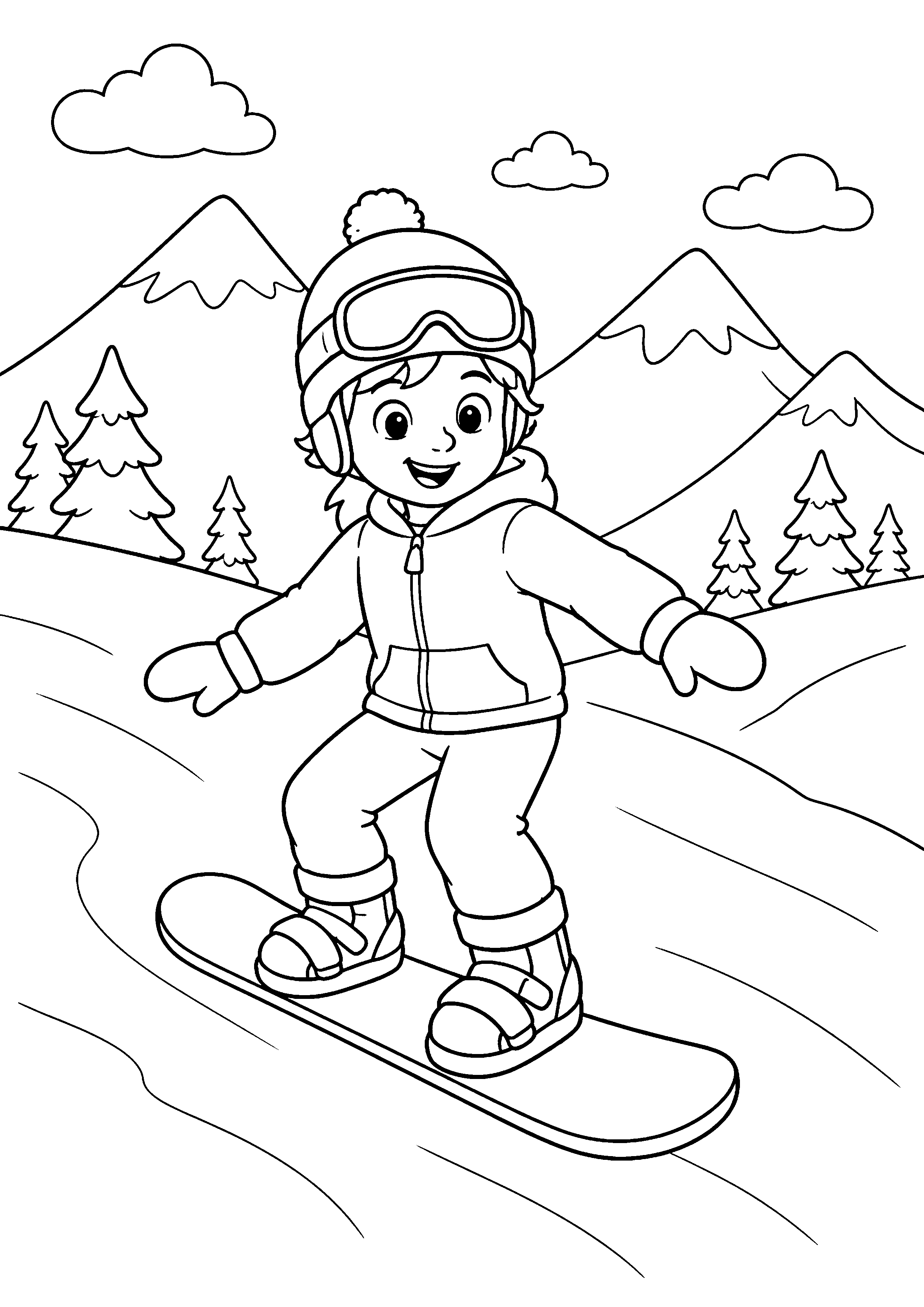 Coloriage Snowboard