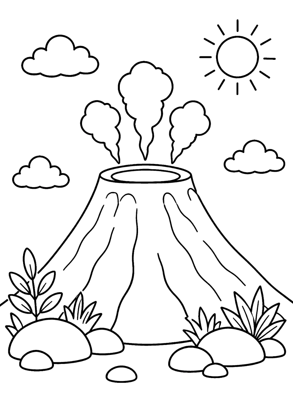 Coloriage Volcans à imprimer