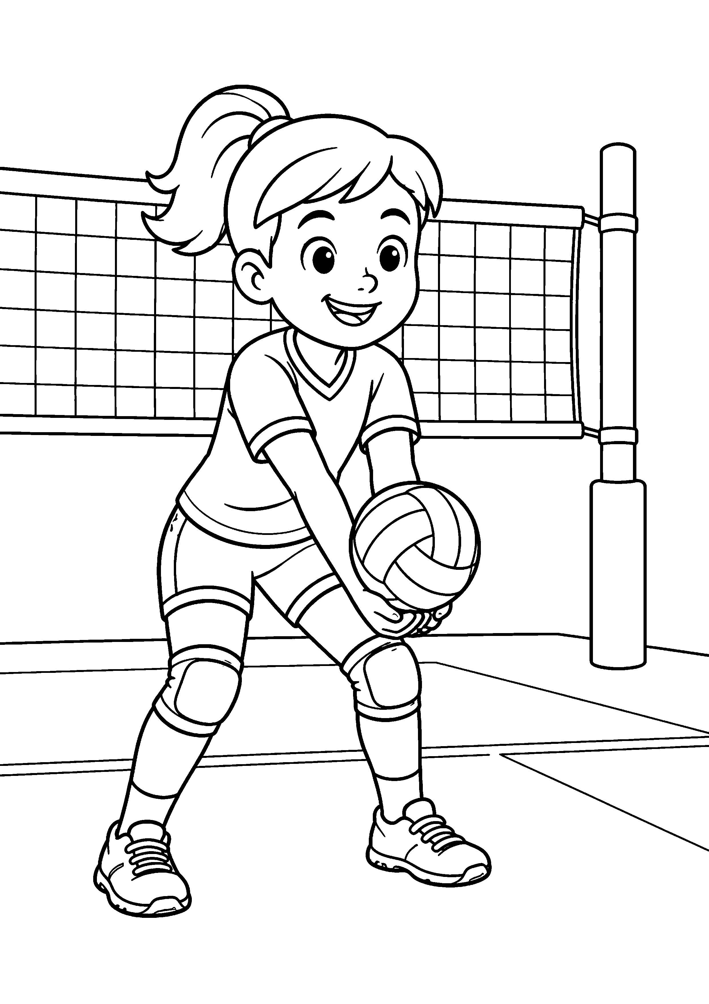 Coloriage Volley-ball