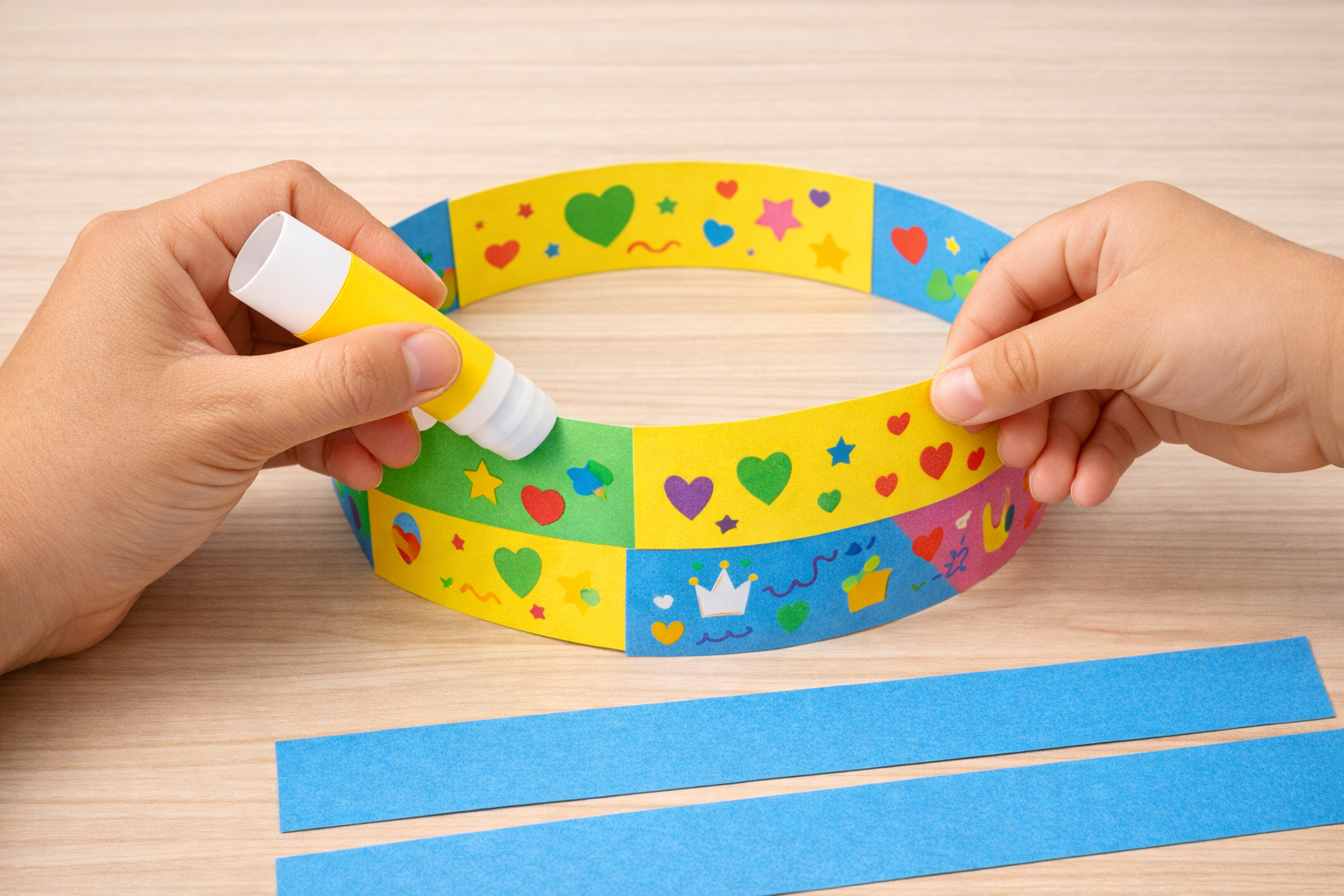 Assemblage final de la couronne en papier