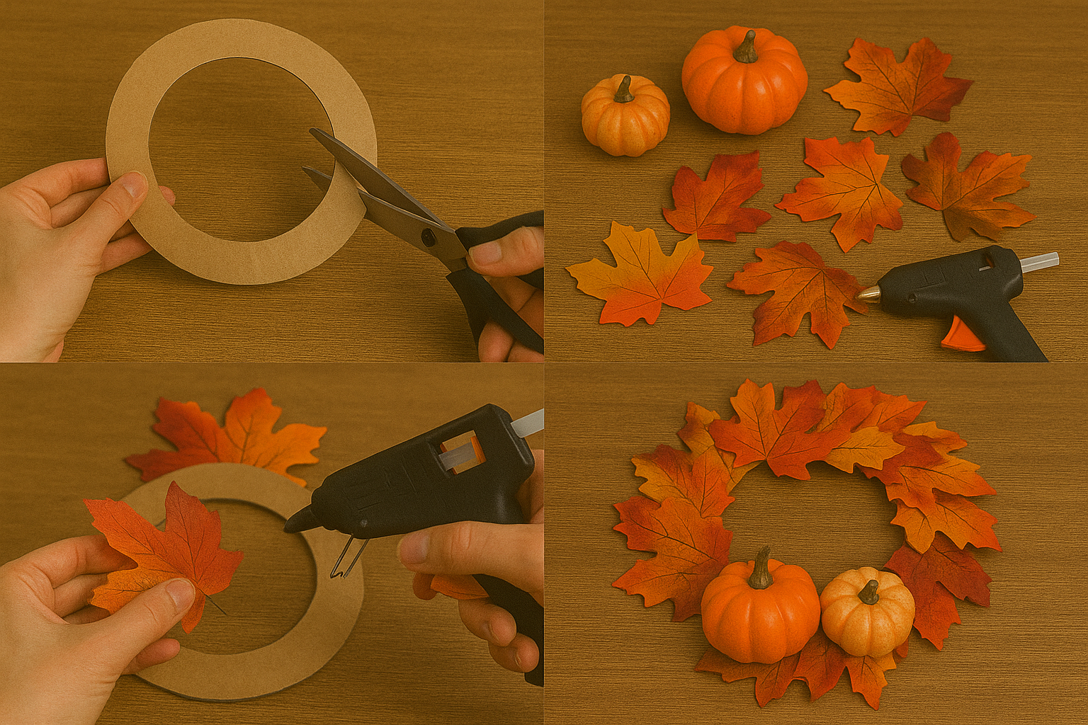 Tuto couronne de porte Halloween en carton - 4 étapes
