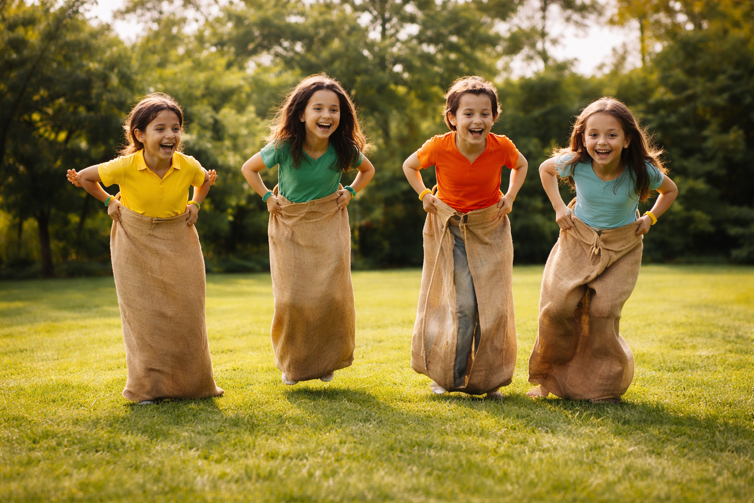 Course en sac - olympiades à la maison