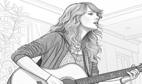 Coloriage Taylor Swift