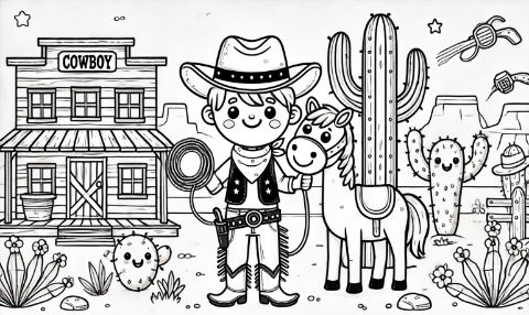 Coloriage CowBoy