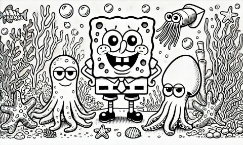 Coloriage Bob l'Eponge