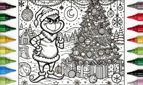 Coloriage Grinch