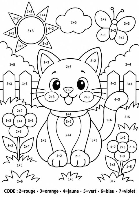 Coloriage magique additions