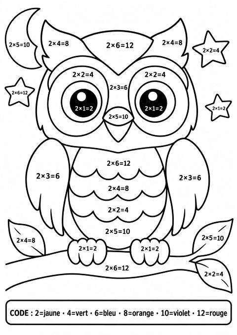 Coloriage magique multiplications