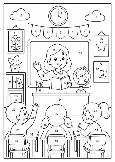 Coloriage École
