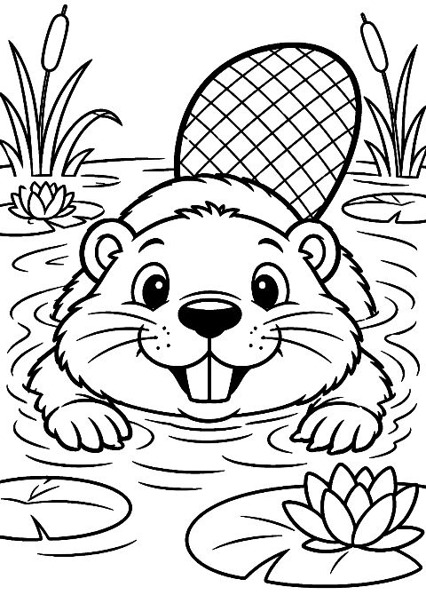 Coloriage Castor