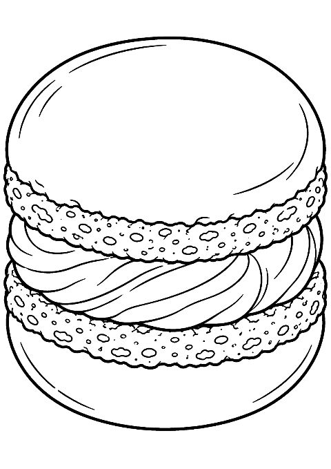Coloriage Macaron