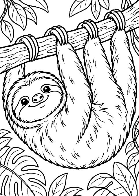Coloriage Paresseux