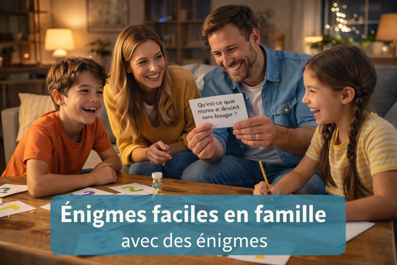 Soirée jeux en famille avec des énigmes faciles