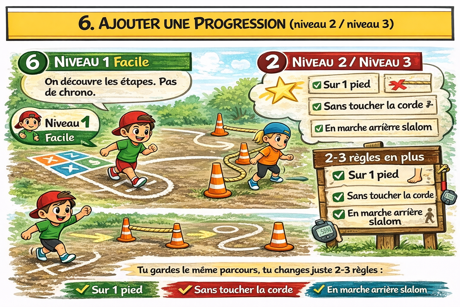 Étape 6 : ajouter une progression au parcours (niveau 2 / niveau 3)