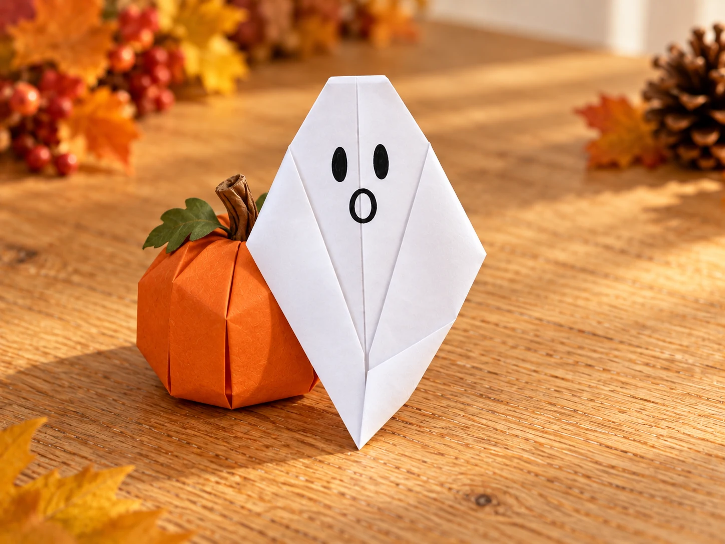 Résultat du pliage fantome Halloween