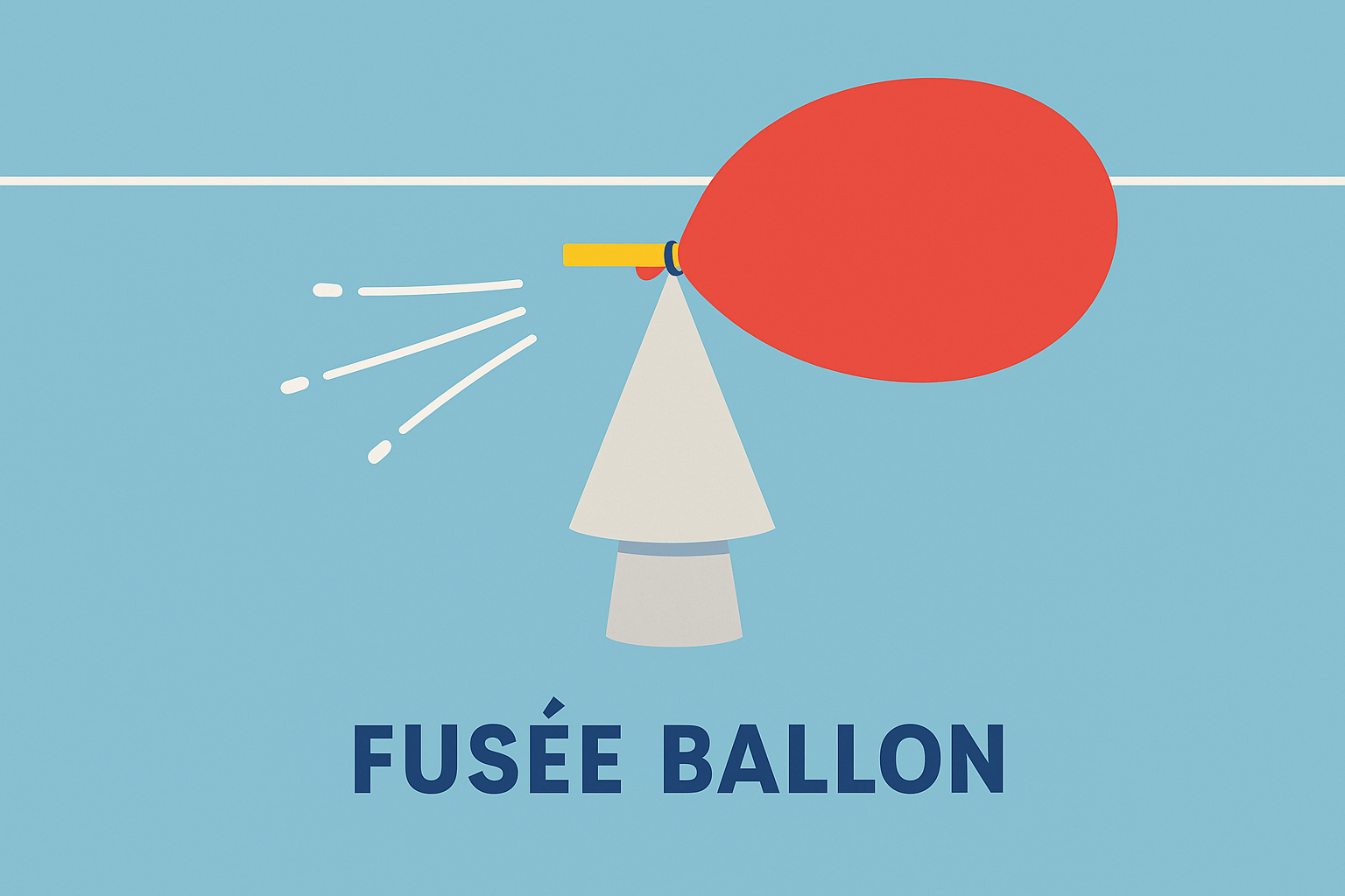 Fusée ballon sur une ficelle, expérience d’action-réaction pour enfants