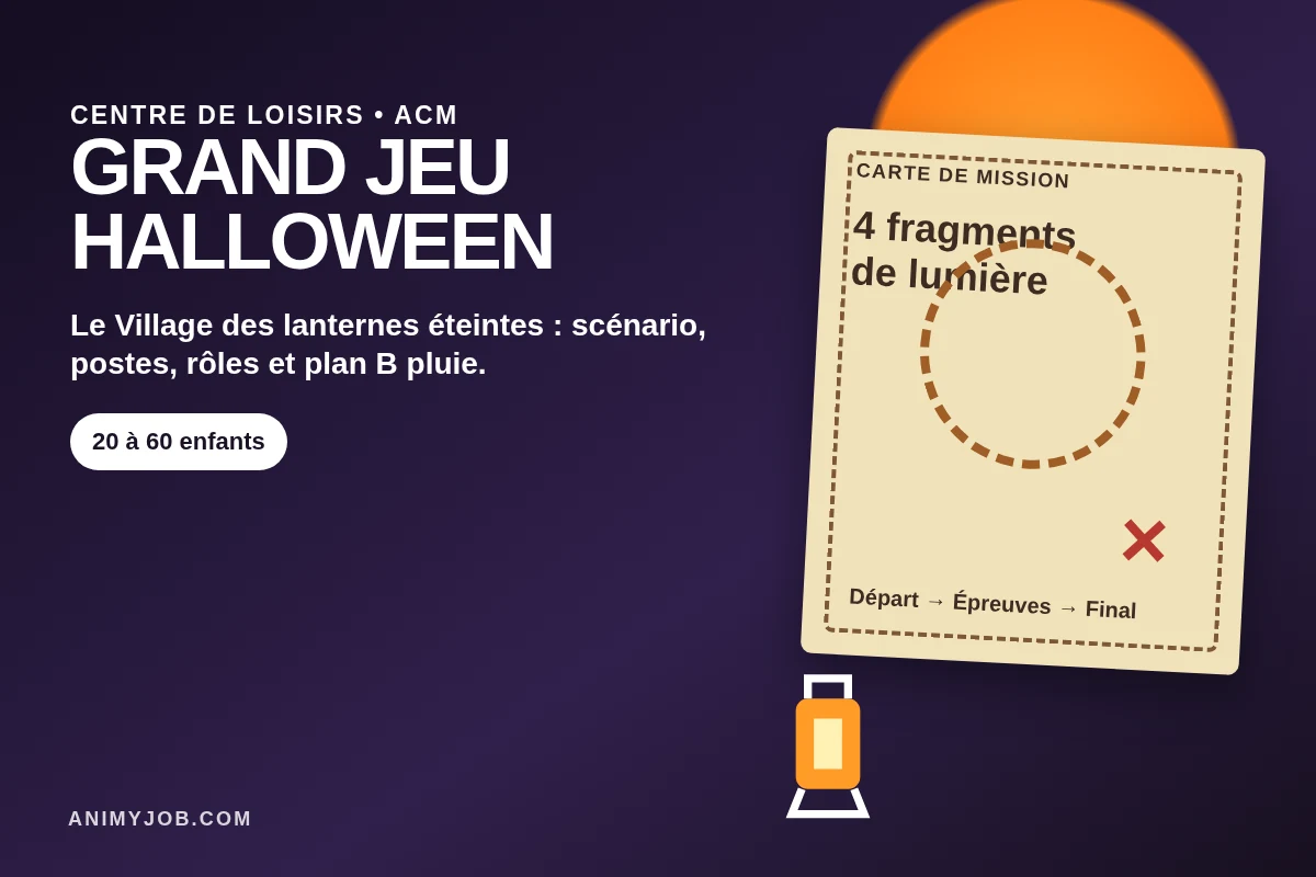 Grand jeu Halloween en centre de loisirs : scénario complet