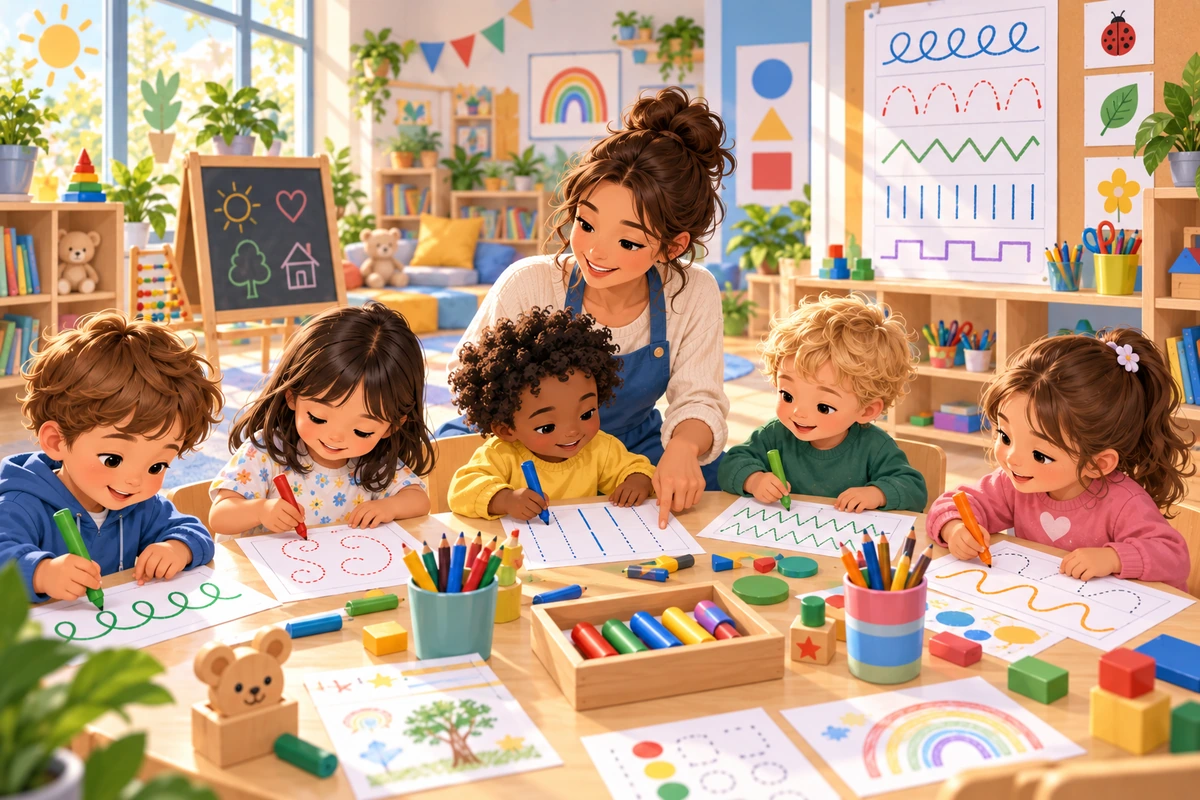 Graphisme maternelle PS, MS et GS : progression et fiches à imprimer