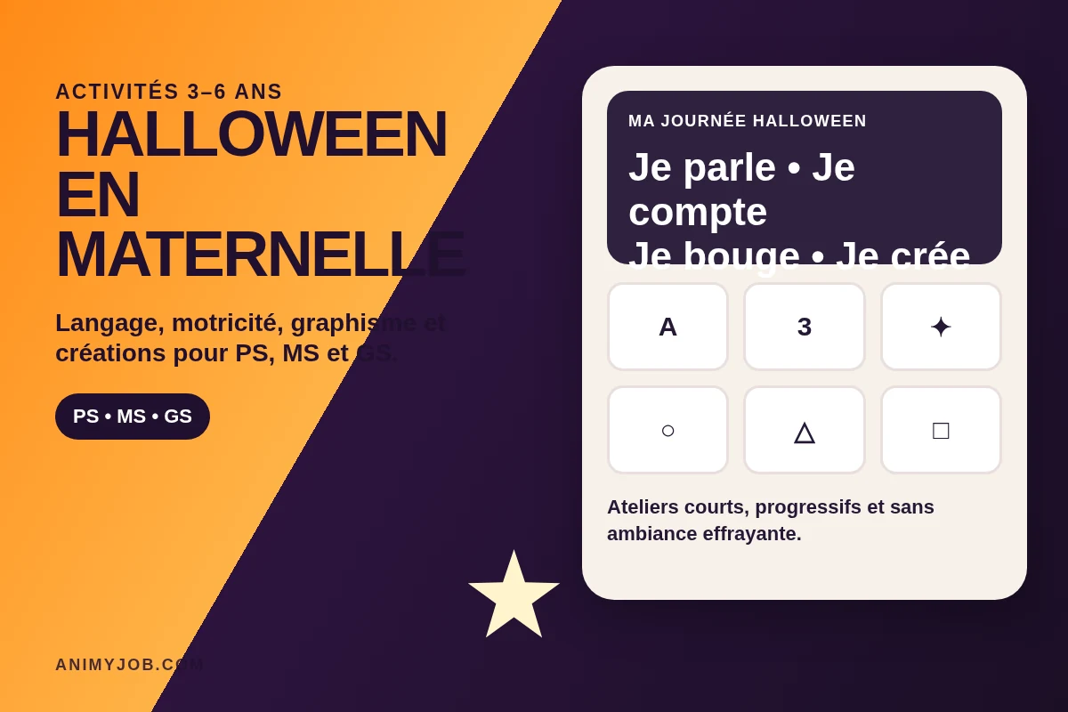 Halloween en maternelle : 12 ateliers PS, MS et GS