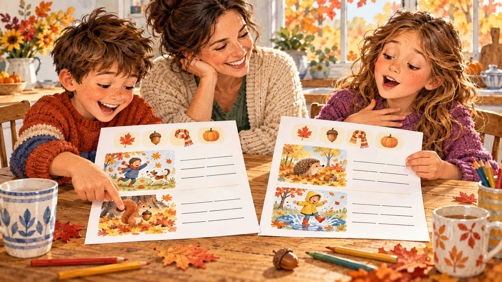 Histoires d’automne à trous : 4 récits avec les mêmes mots