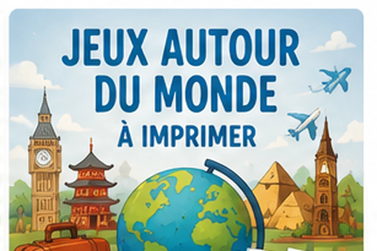 Jeux autour du monde à imprimer : pays, continents et découvertes