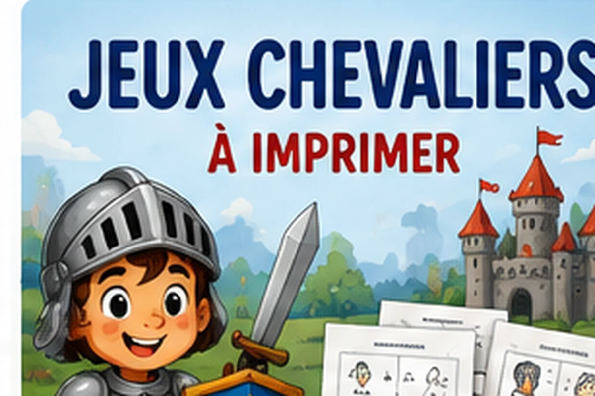 Jeux chevaliers à imprimer : défis médiévaux, blasons et château