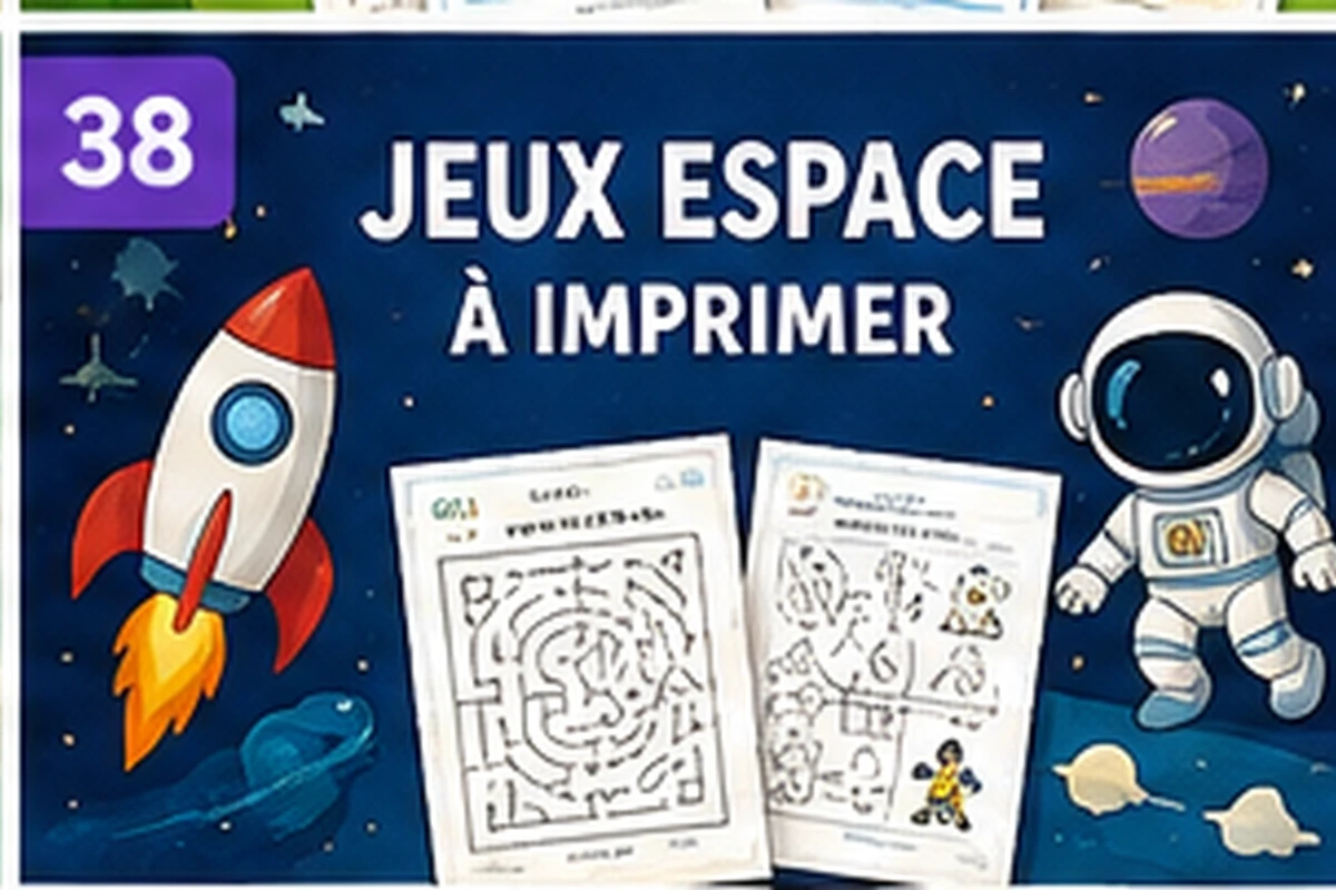 Jeux espace à imprimer : missions pour petits astronautes
