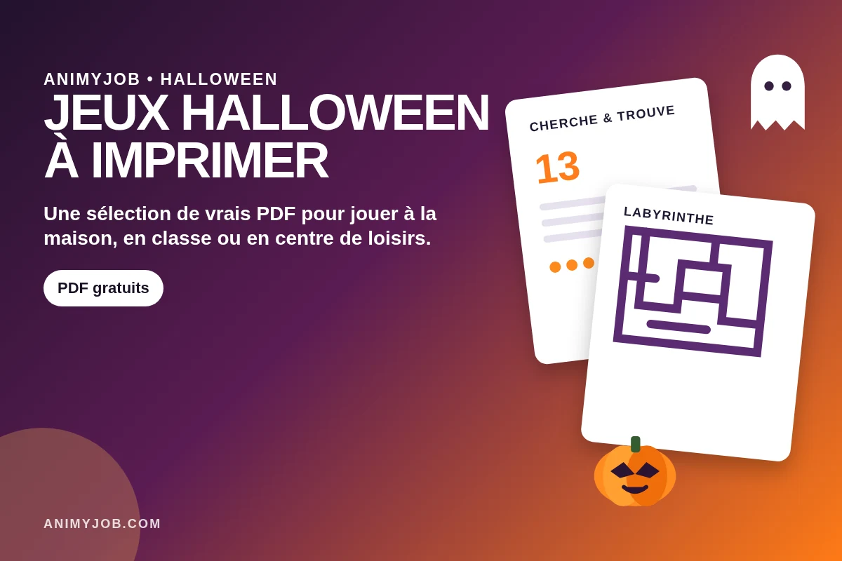 Jeux Halloween à imprimer gratuits : 8 PDF pour enfants