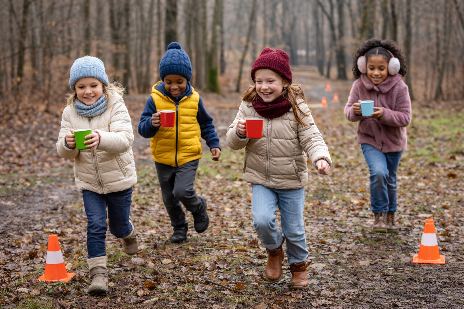 Jeux d'hiver sans neige en extérieur pour enfants