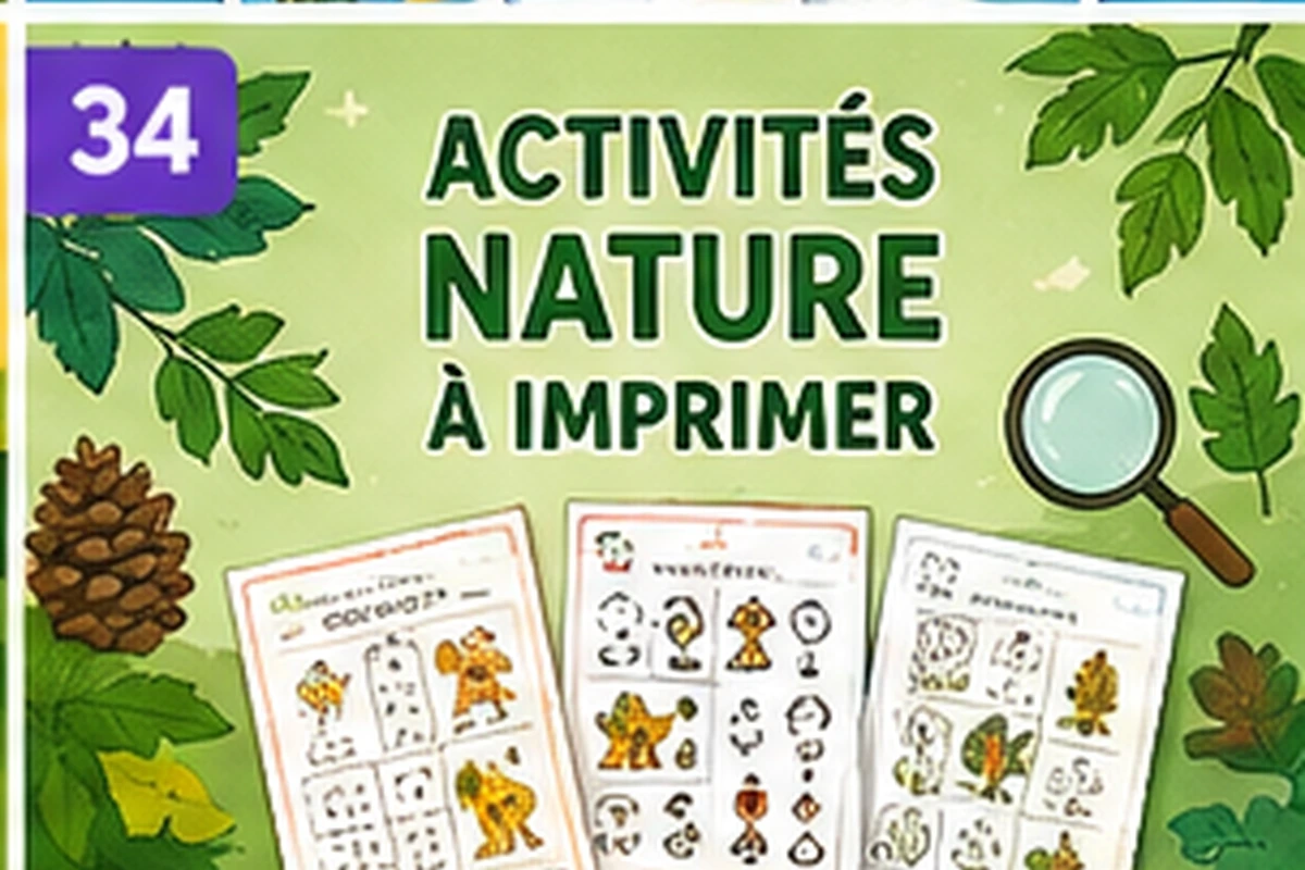 Jeux nature à imprimer : observer la faune, la flore et les saisons