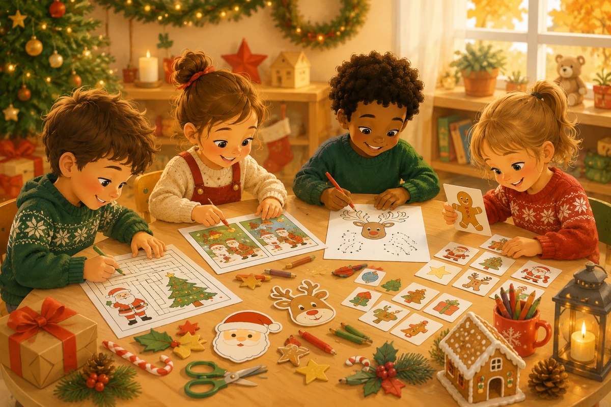 Jeux de Noël à imprimer : activités PDF pour enfants