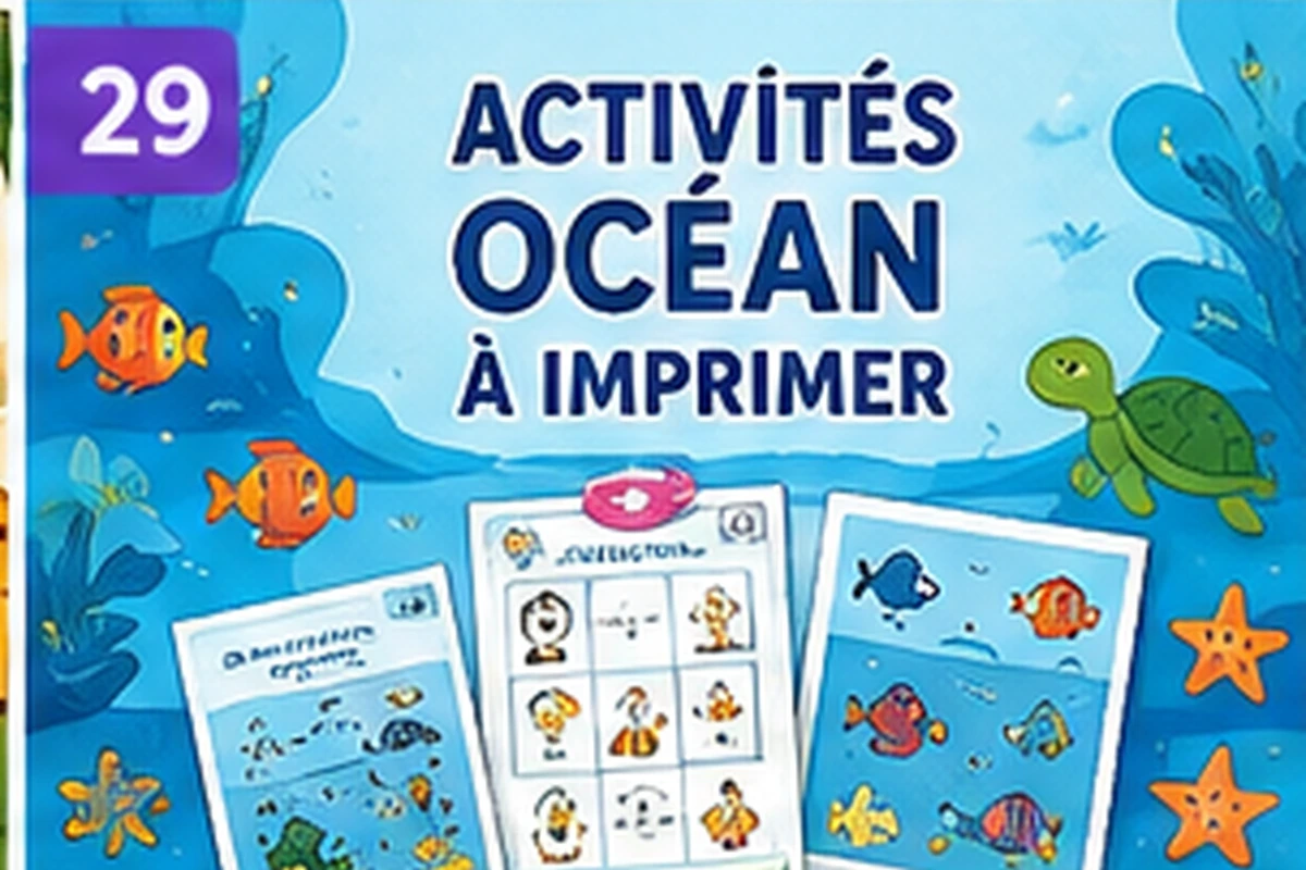 Jeux océan à imprimer : activités sur les animaux marins