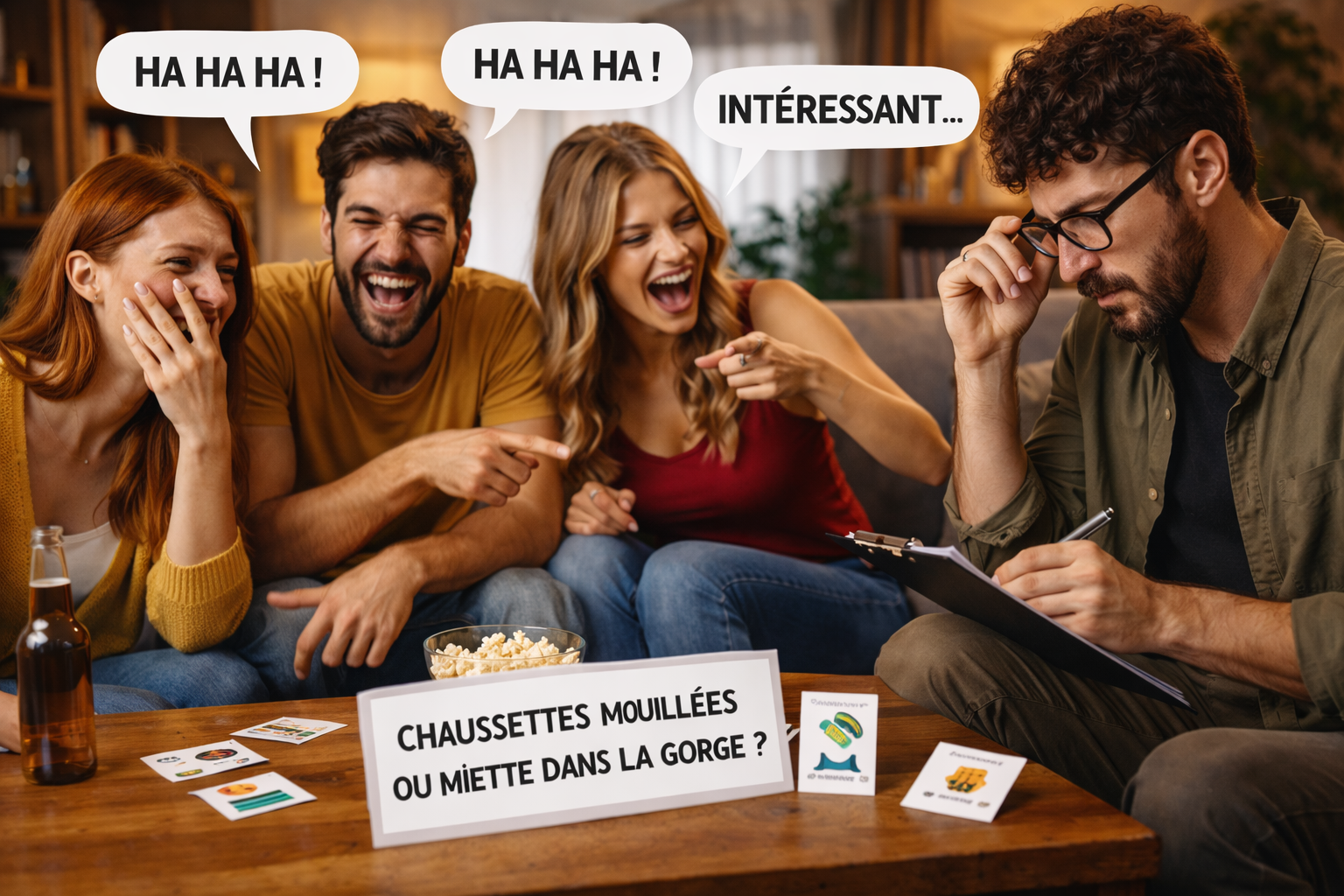 Fou rire collectif après une question absurde