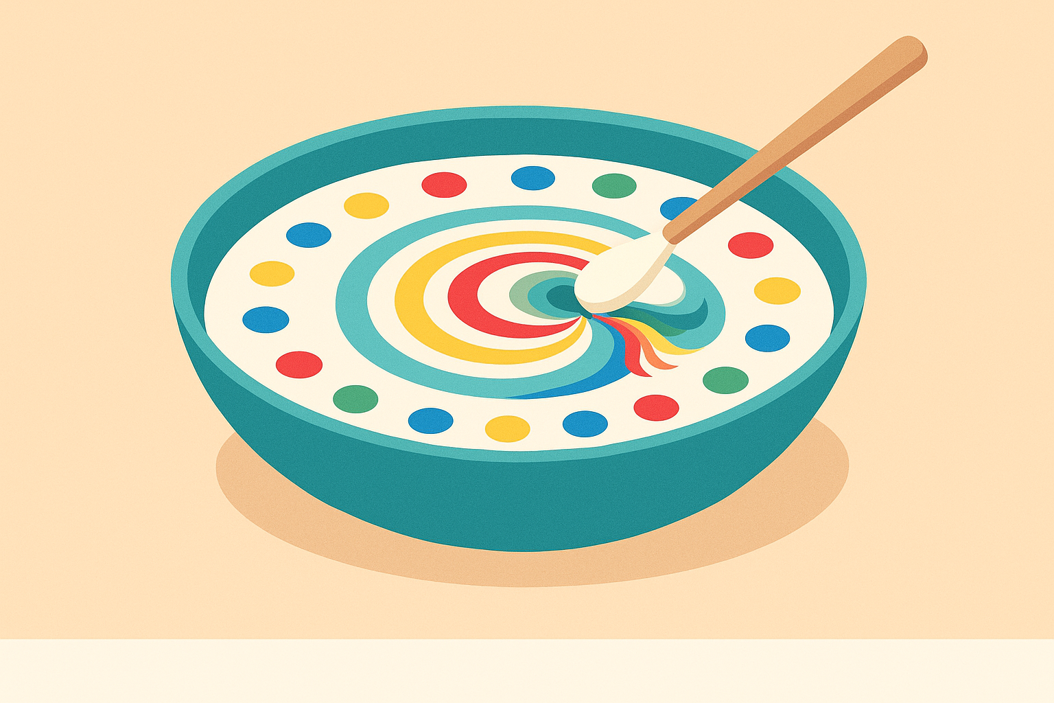 Expérience du lait magique avec colorants et coton-tige, tension superficielle