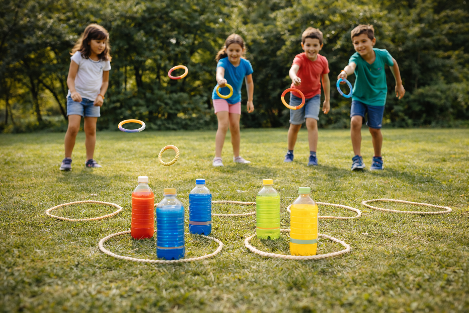 Lancer d'anneaux - olympiades à la maison