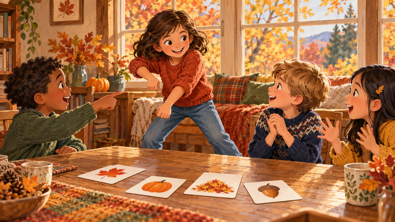 Mimes d’automne à imprimer : 24 cartes pour enfants