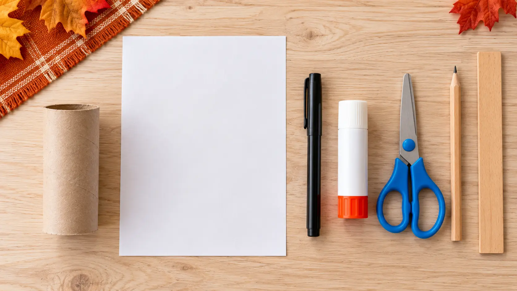 Rouleau vide et bandelettes de papier blanc préparées pour la momie