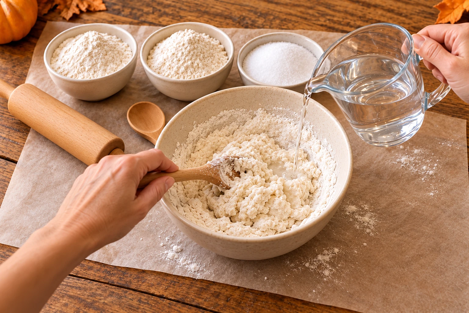 Boule de pâte à sel souple après mélange et pétrissage