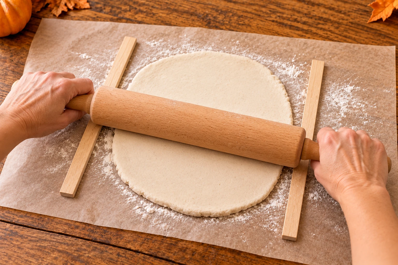 Pâte à sel étalée régulièrement sur le papier cuisson