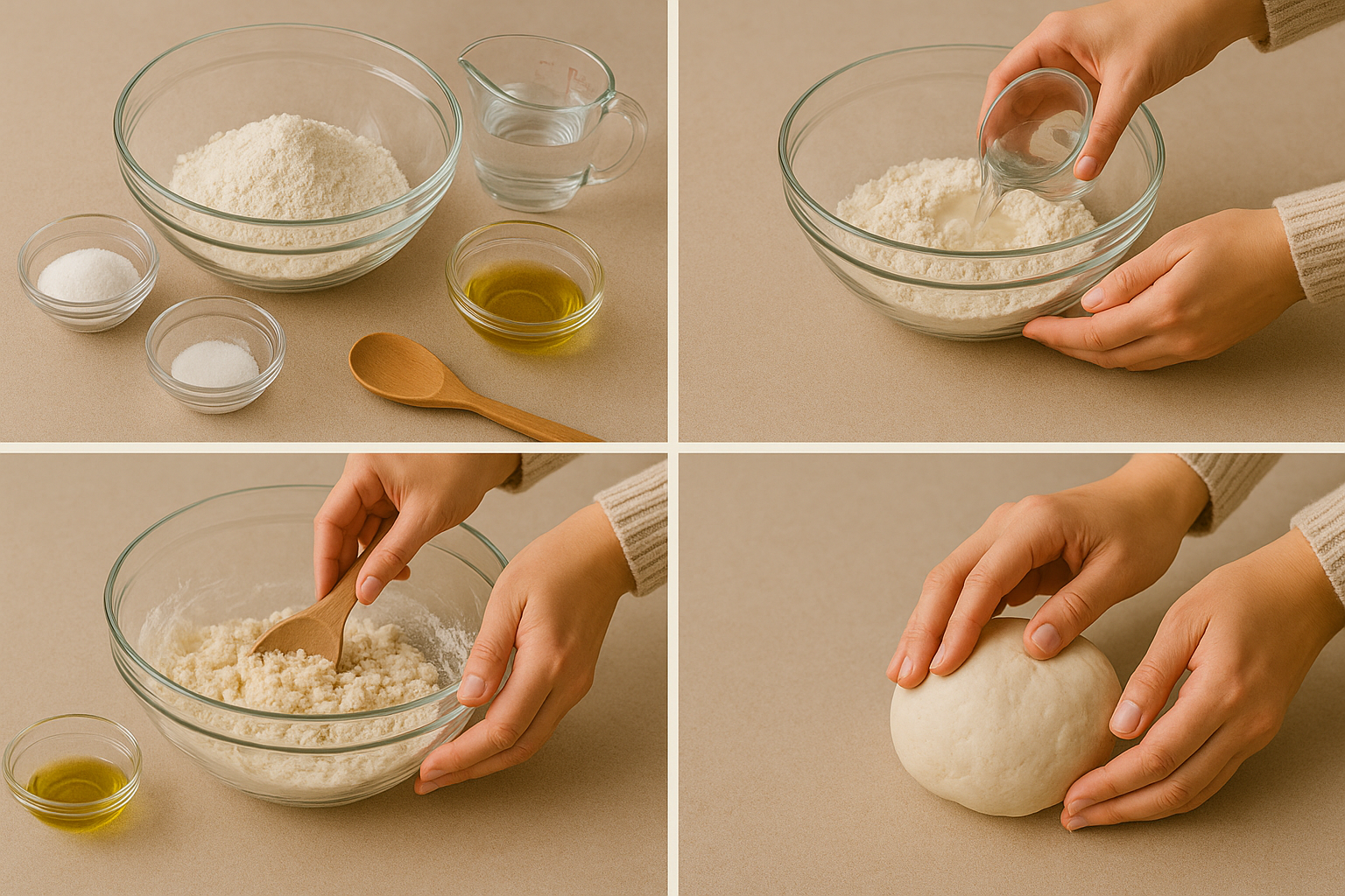 Étapes de la recette de pâte à sel de Noël – tutoriel 4 étapes