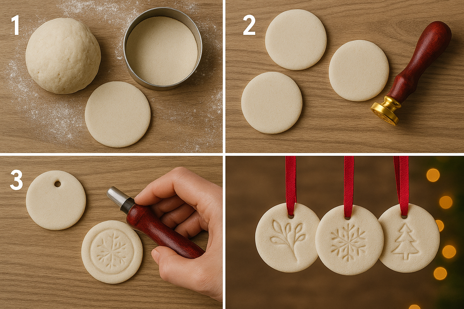 Tutoriel 4 étapes médaillons effet cachet de cire