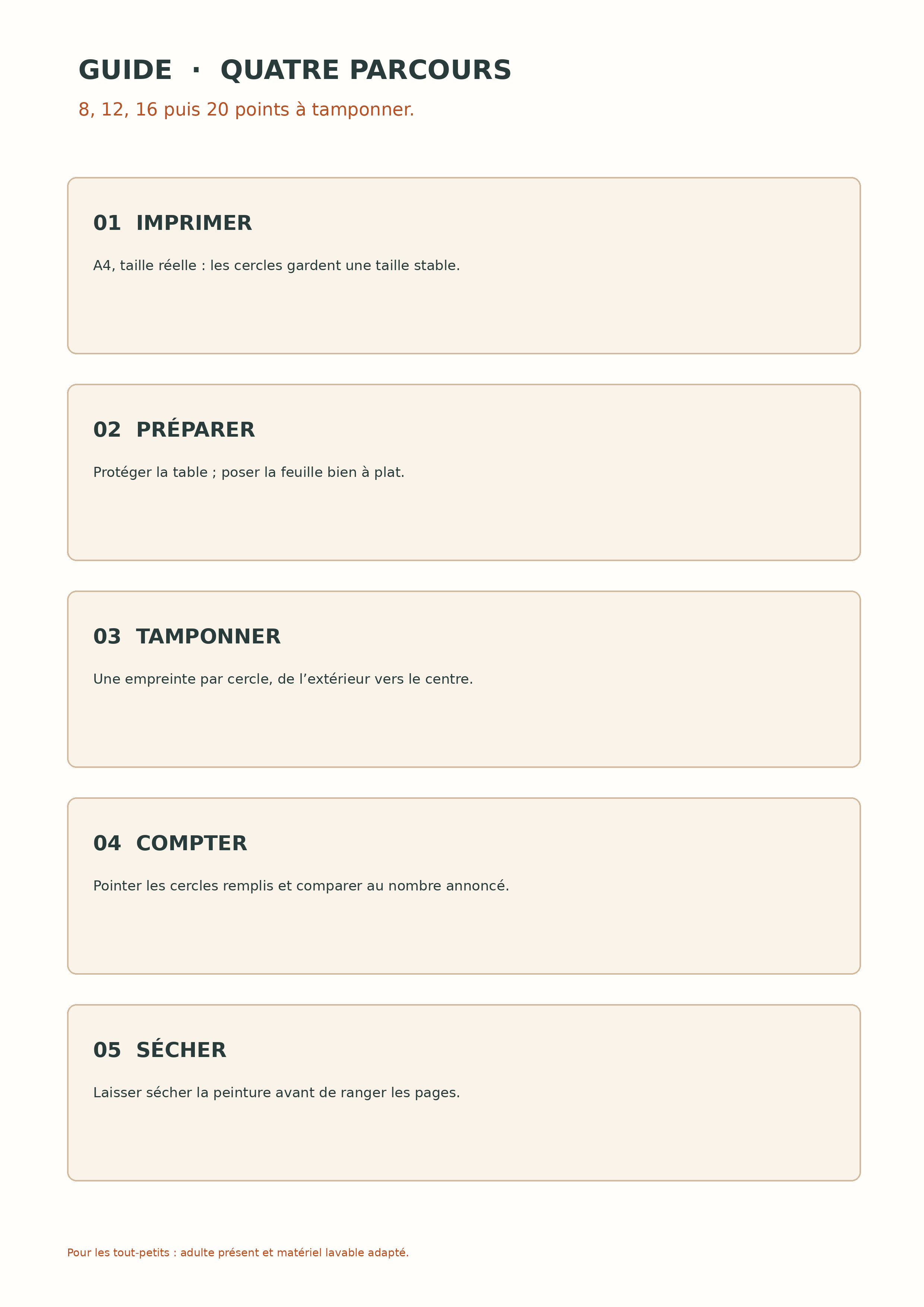 le guide de peinture et de comptage, activité automnale de points à tamponner