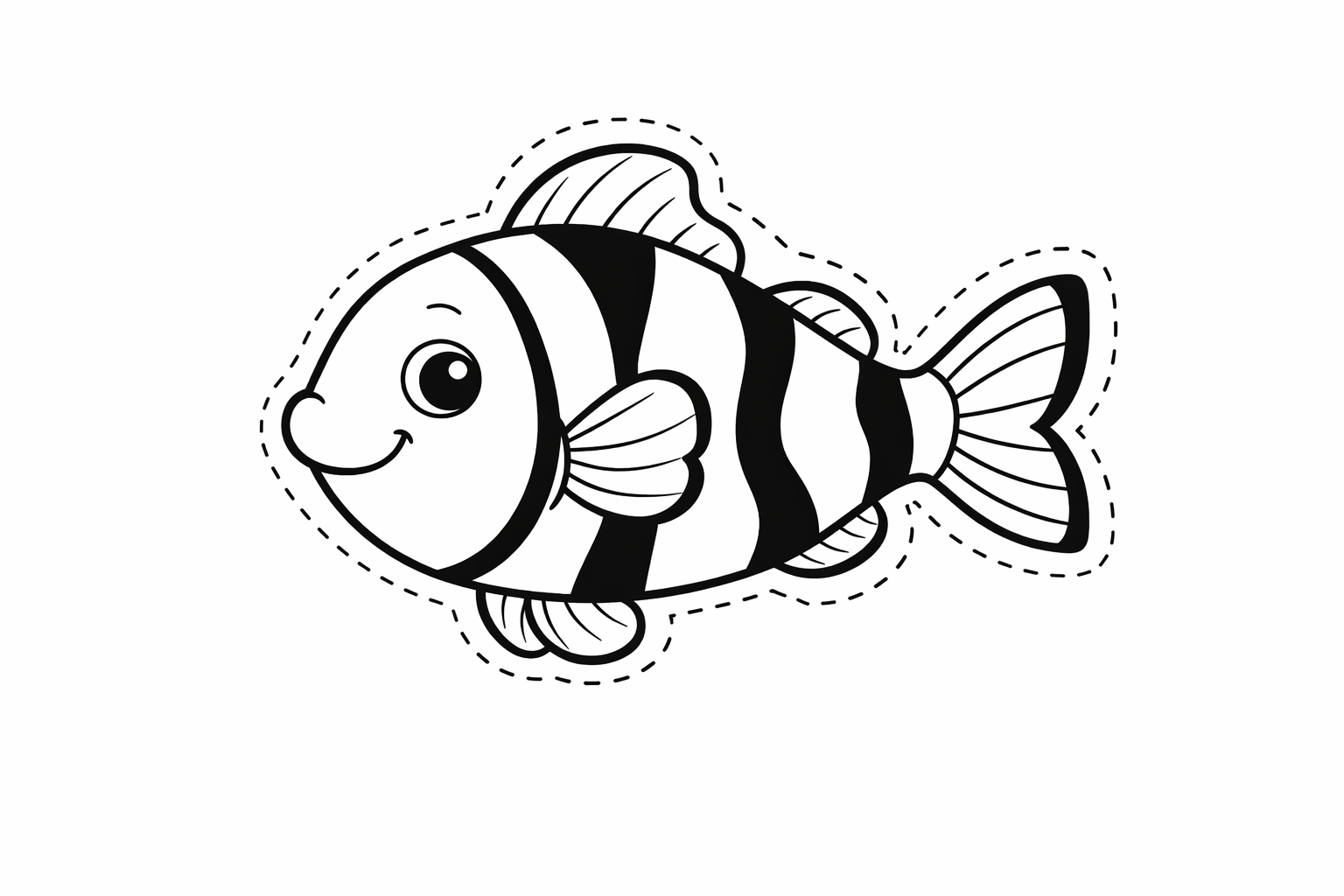 Poisson clown à imprimer