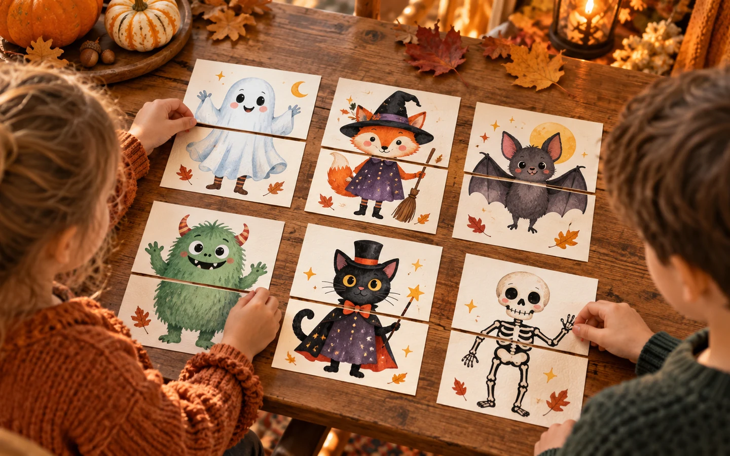 Portraits coupés Halloween : retrouve les six invités du manoir