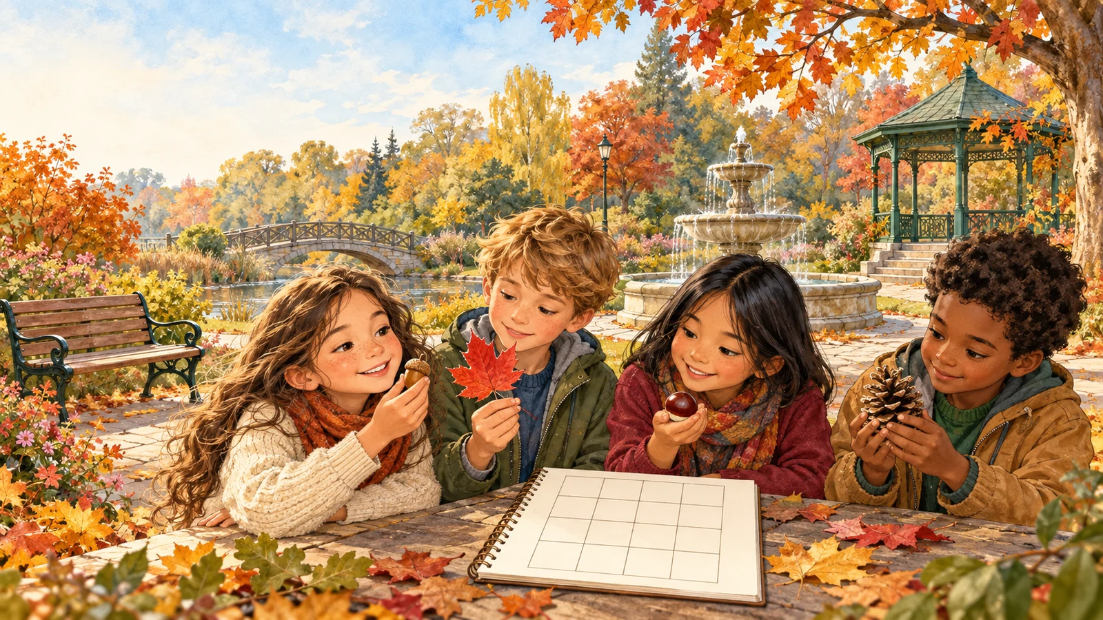 Puzzle logique d’automne : qui a ramassé quoi ?