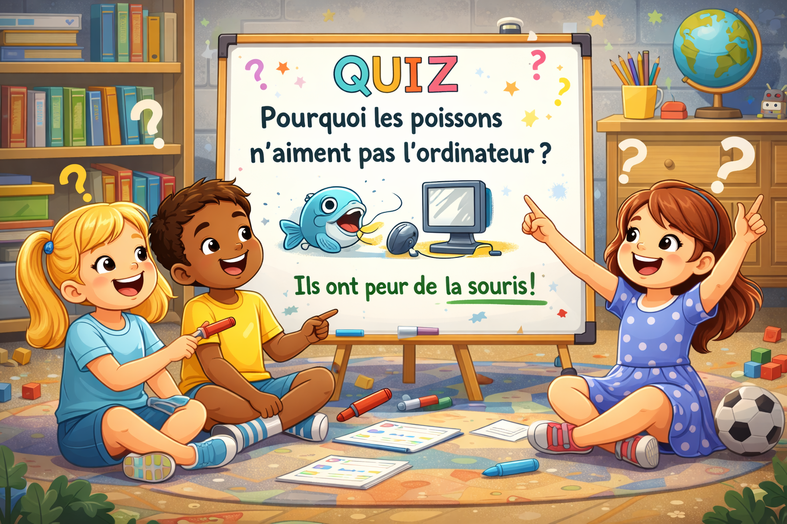 Quiz enfant en classe ou animation