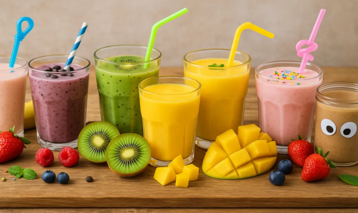 10 smoothies enfants faciles - Goûters sains et colorés
