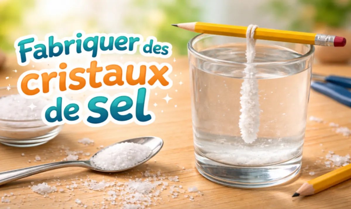 Fabriquer des cristaux de sel - expérience facile et ludique