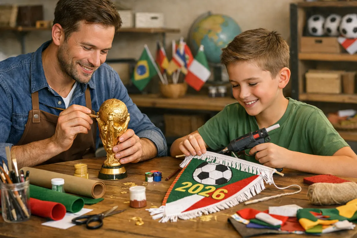 Atelier manuel Coupe du Monde 2026 : fanion ou trophée faciles