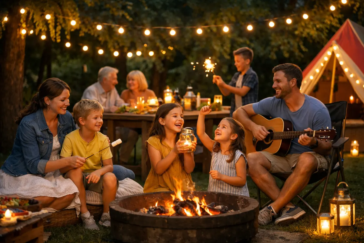 Soirée extérieure en famille : 15 idées magiques au jardin